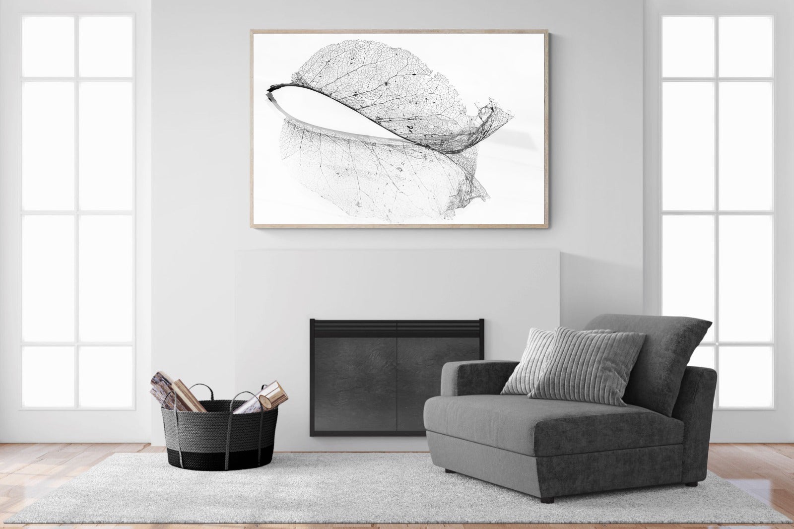 Old Leaf-Wall_Art-150 x 100cm-Mounted Canvas-Wood-Pixalot