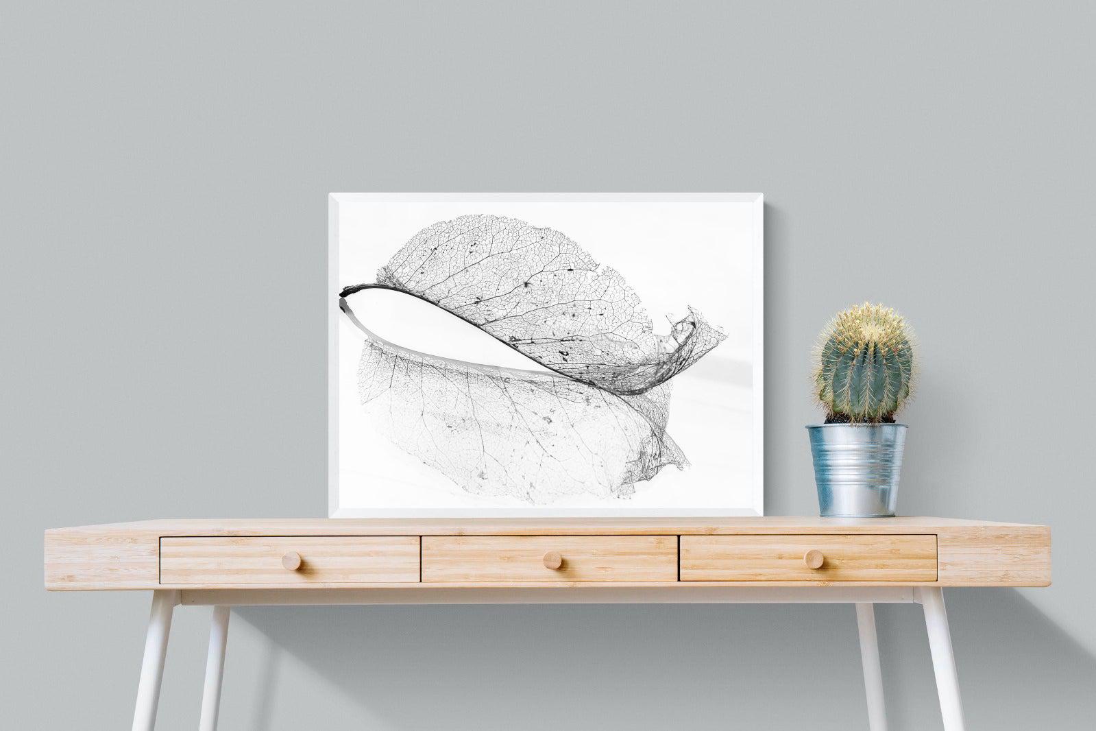 Old Leaf-Wall_Art-80 x 60cm-Mounted Canvas-White-Pixalot