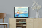 One Sail-Wall_Art-60 x 45cm-Mounted Canvas-Black-Pixalot