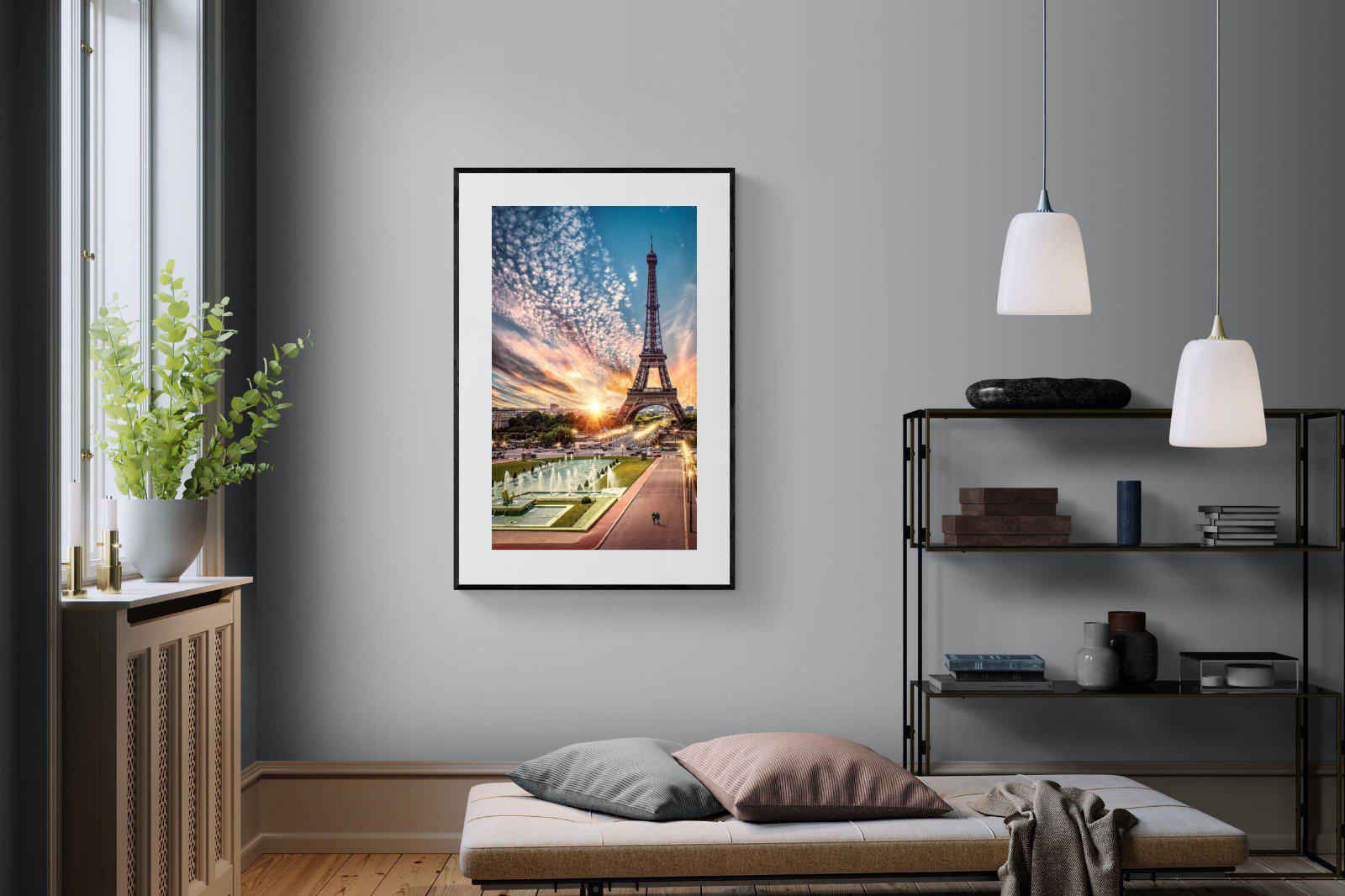 Paris-Wall_Art-100 x 150cm-Framed Print-Black-Pixalot