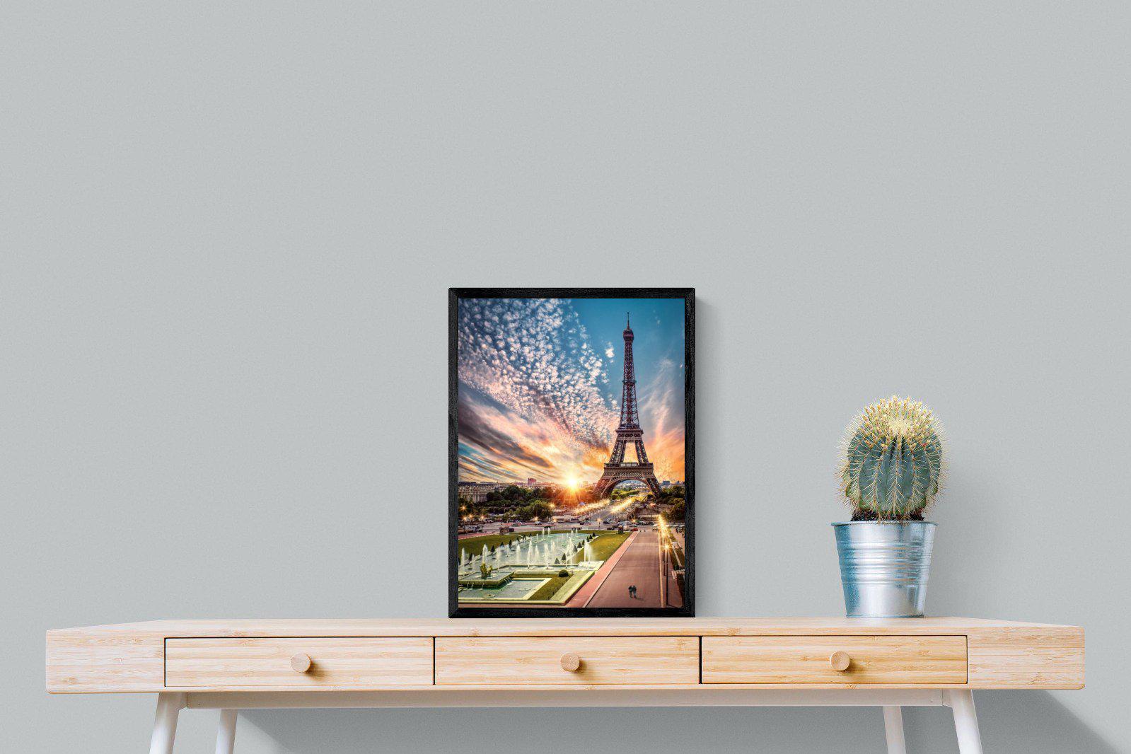 Paris-Wall_Art-45 x 60cm-Mounted Canvas-Black-Pixalot