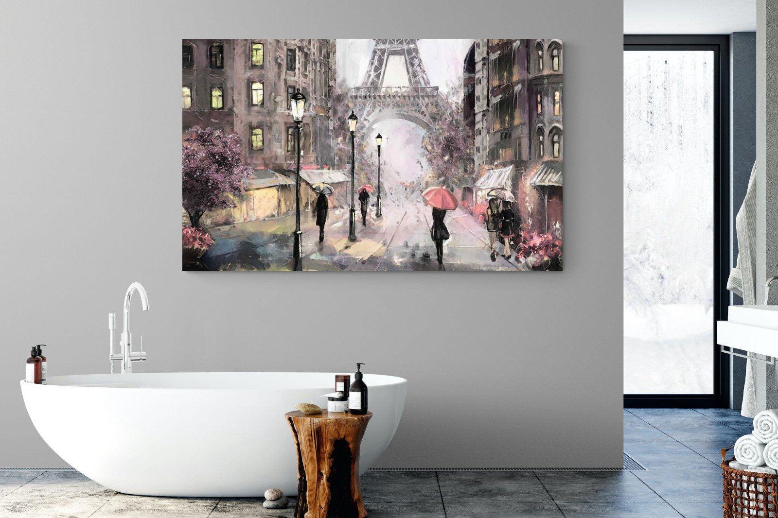 Paris by Oil-Wall_Art-180 x 110cm-Mounted Canvas-No Frame-Pixalot