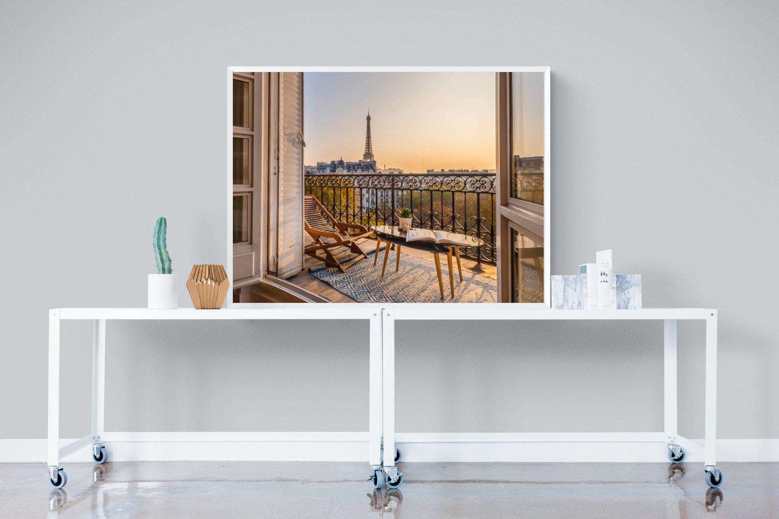 Parisian Balcony-Wall_Art-120 x 90cm-Mounted Canvas-White-Pixalot