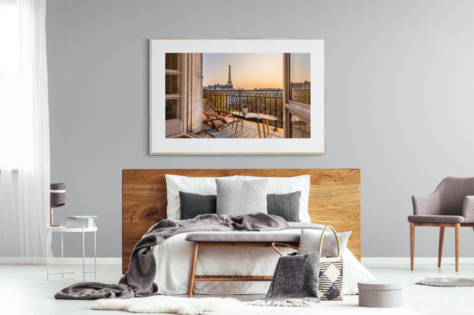 Parisian Balcony-Wall_Art-150 x 100cm-Framed Print-Wood-Pixalot