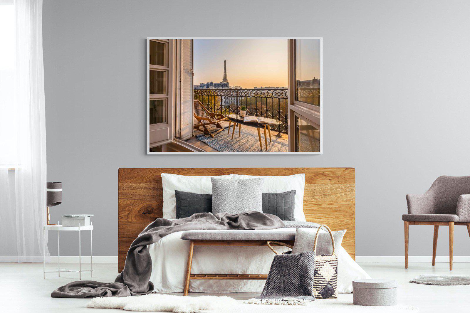 Parisian Balcony-Wall_Art-150 x 100cm-Mounted Canvas-White-Pixalot