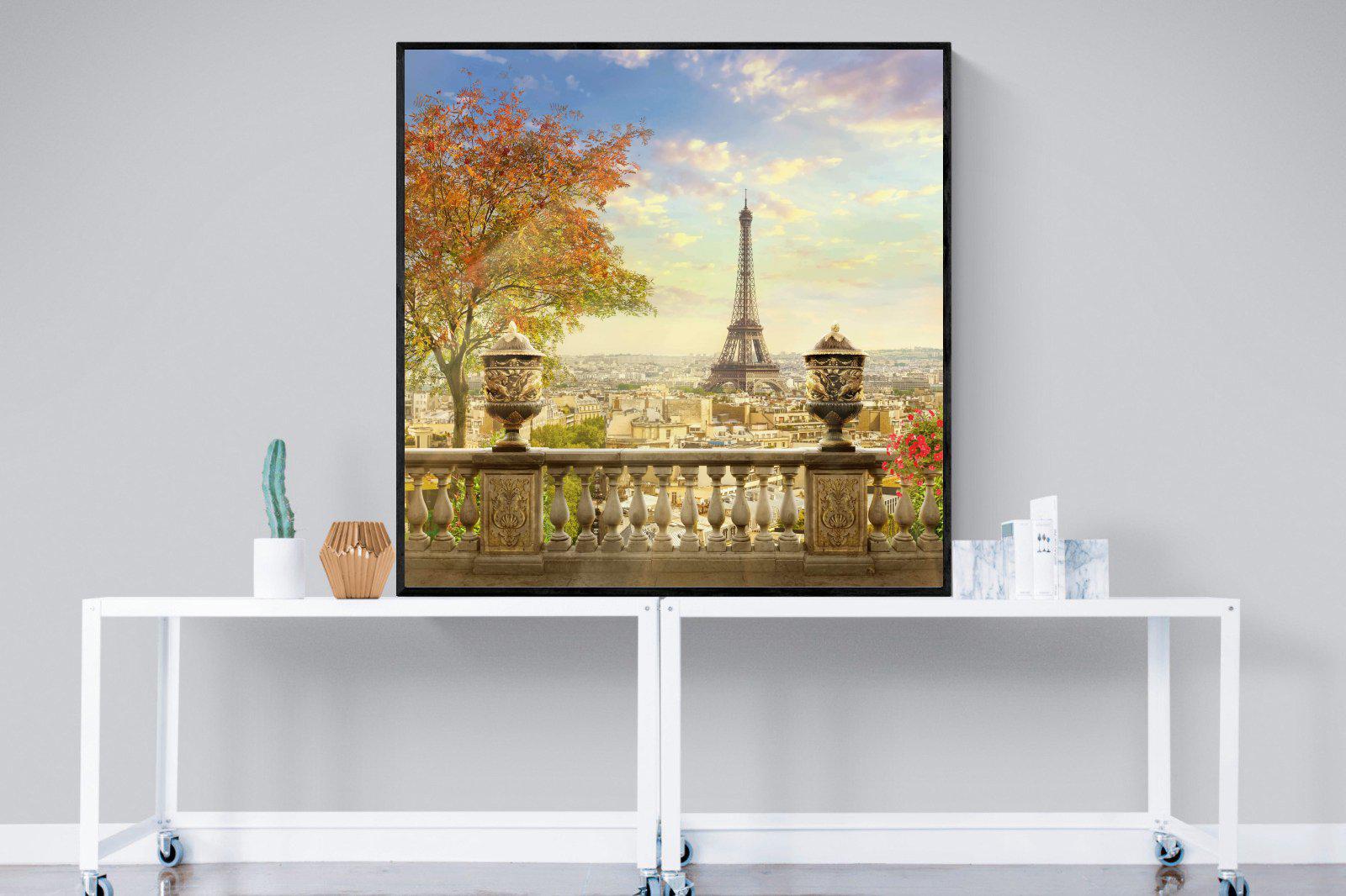 Parisian Perfection-Wall_Art-120 x 120cm-Mounted Canvas-Black-Pixalot