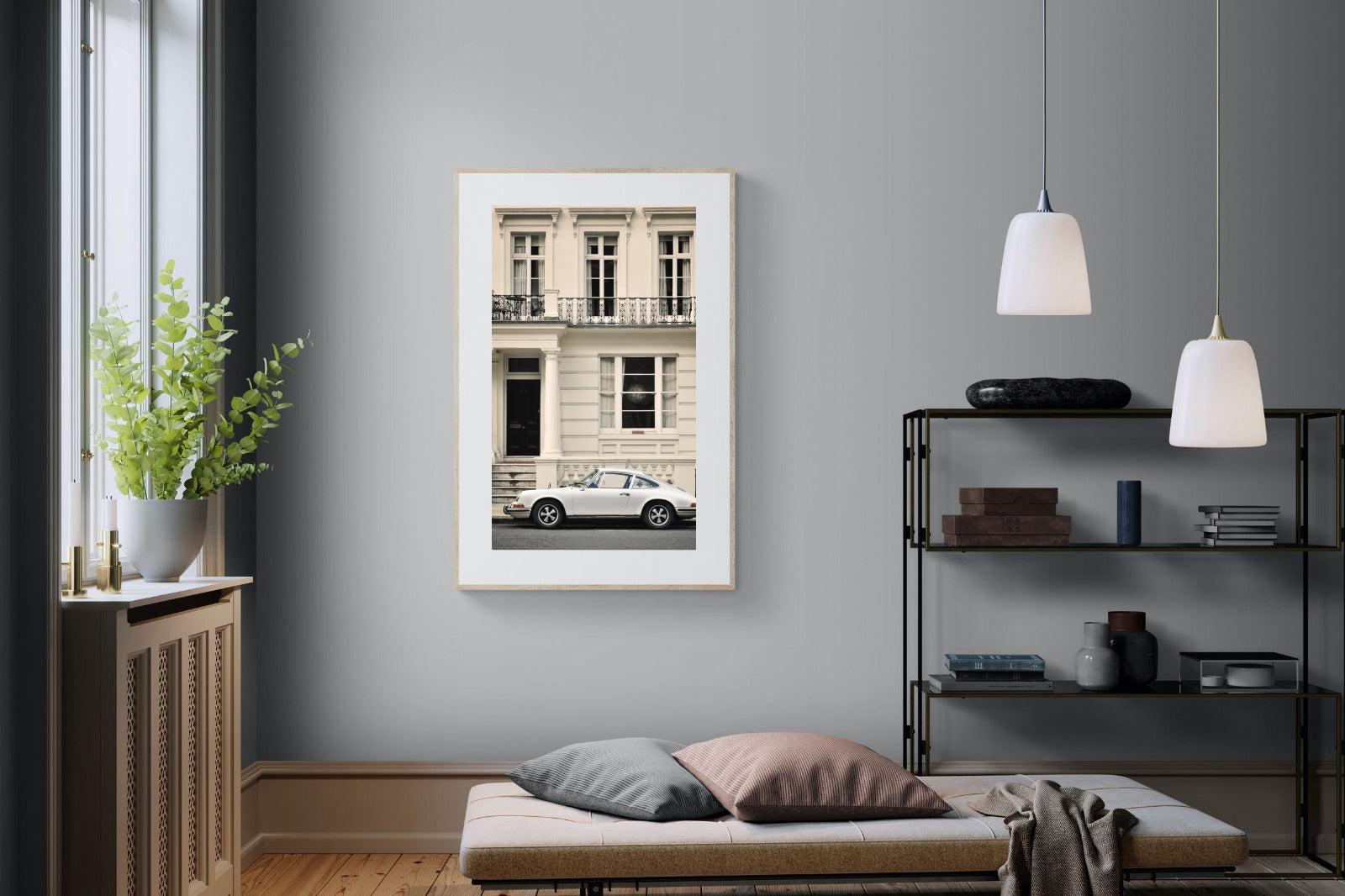 Parisian Porsche-Wall_Art-100 x 150cm-Framed Print-Wood-Pixalot