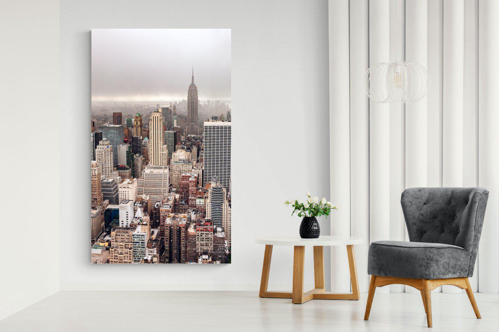 Pastel New York-Wall_Art-130 x 220cm-Mounted Canvas-No Frame-Pixalot