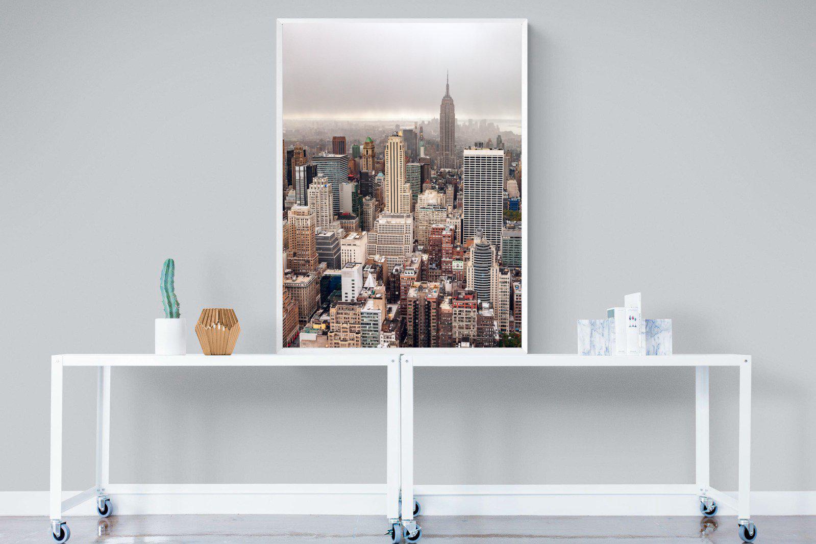 Pastel New York-Wall_Art-90 x 120cm-Mounted Canvas-White-Pixalot