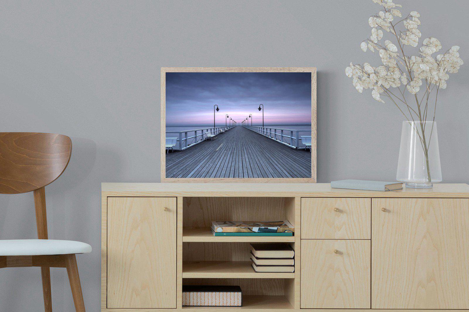 Pastel Pier-Wall_Art-60 x 45cm-Mounted Canvas-Wood-Pixalot