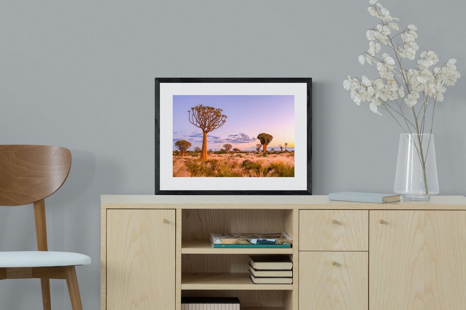 Pastel Skies-Wall_Art-60 x 45cm-Framed Print-Black-Pixalot