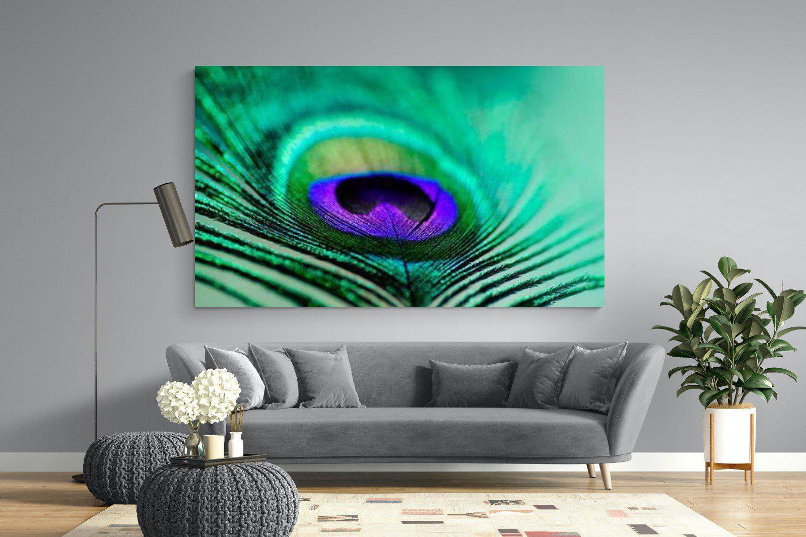 Peacock Feather-Wall_Art-220 x 130cm-Mounted Canvas-No Frame-Pixalot