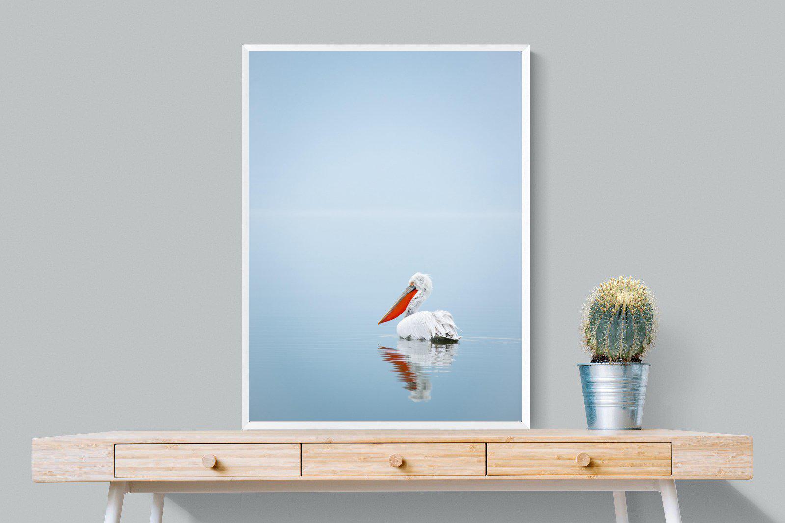 Pelican Blue-Wall_Art-75 x 100cm-Mounted Canvas-White-Pixalot