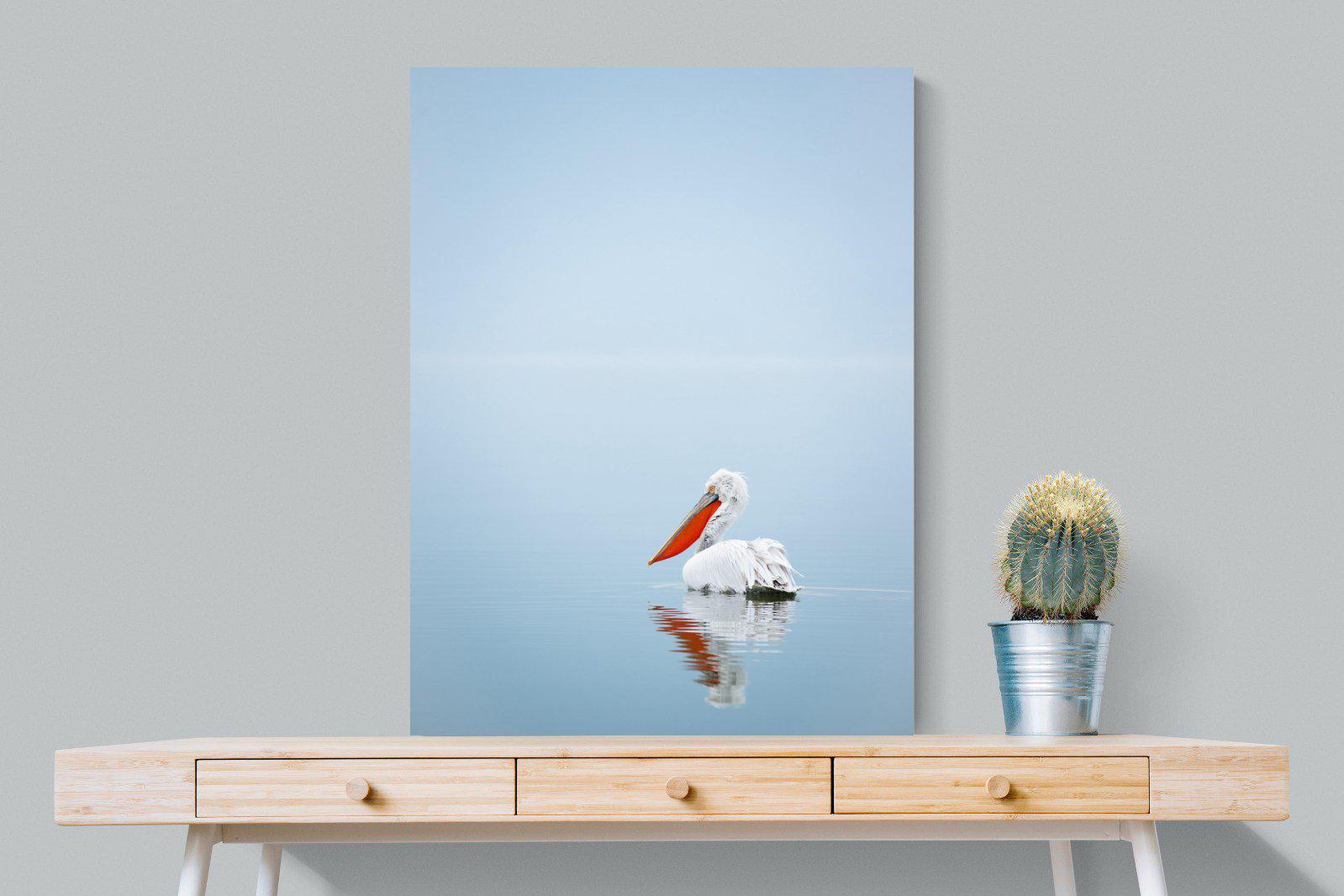 Pelican Blue-Wall_Art-75 x 100cm-Mounted Canvas-No Frame-Pixalot