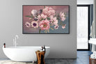 Peonies & Iris-Wall_Art-180 x 110cm-Mounted Canvas-Black-Pixalot