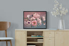 Peonies & Iris-Wall_Art-60 x 45cm-Mounted Canvas-Black-Pixalot