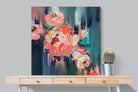 Peonies in Oil-Wall_Art-100 x 100cm-Mounted Canvas-No Frame-Pixalot