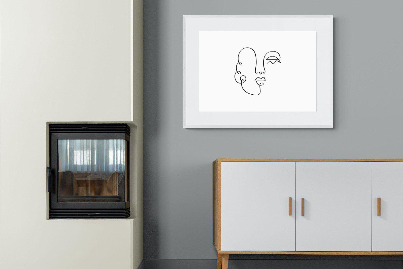Picasso One-Wall_Art-100 x 75cm-Framed Print-White-Pixalot