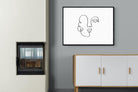 Picasso One-Wall_Art-100 x 75cm-Mounted Canvas-Black-Pixalot