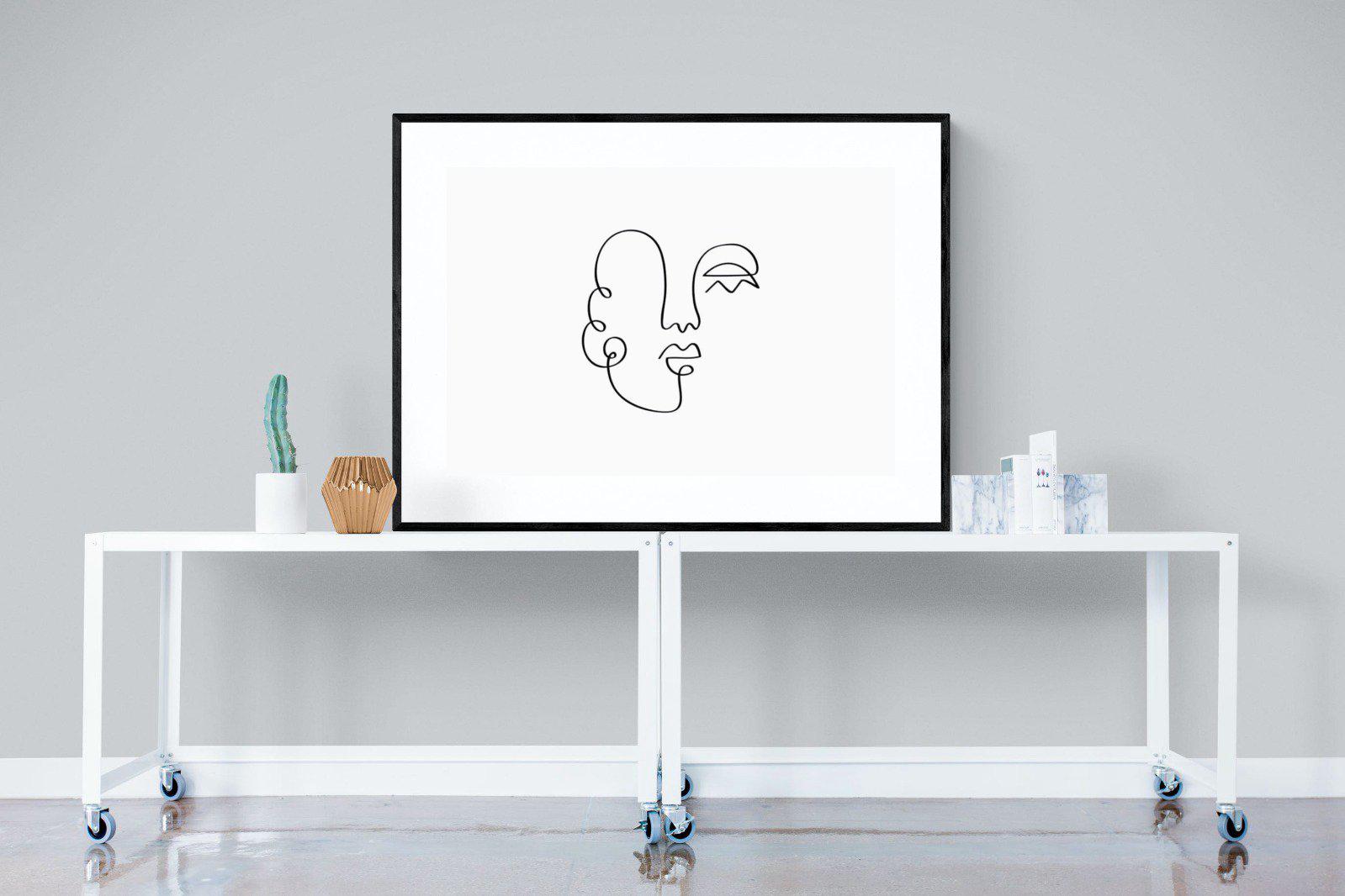 Picasso One-Wall_Art-120 x 90cm-Framed Print-Black-Pixalot