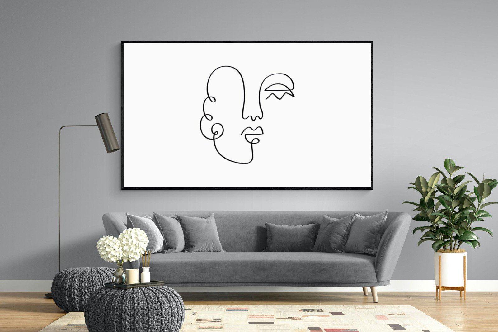 Picasso One-Wall_Art-220 x 130cm-Mounted Canvas-Black-Pixalot