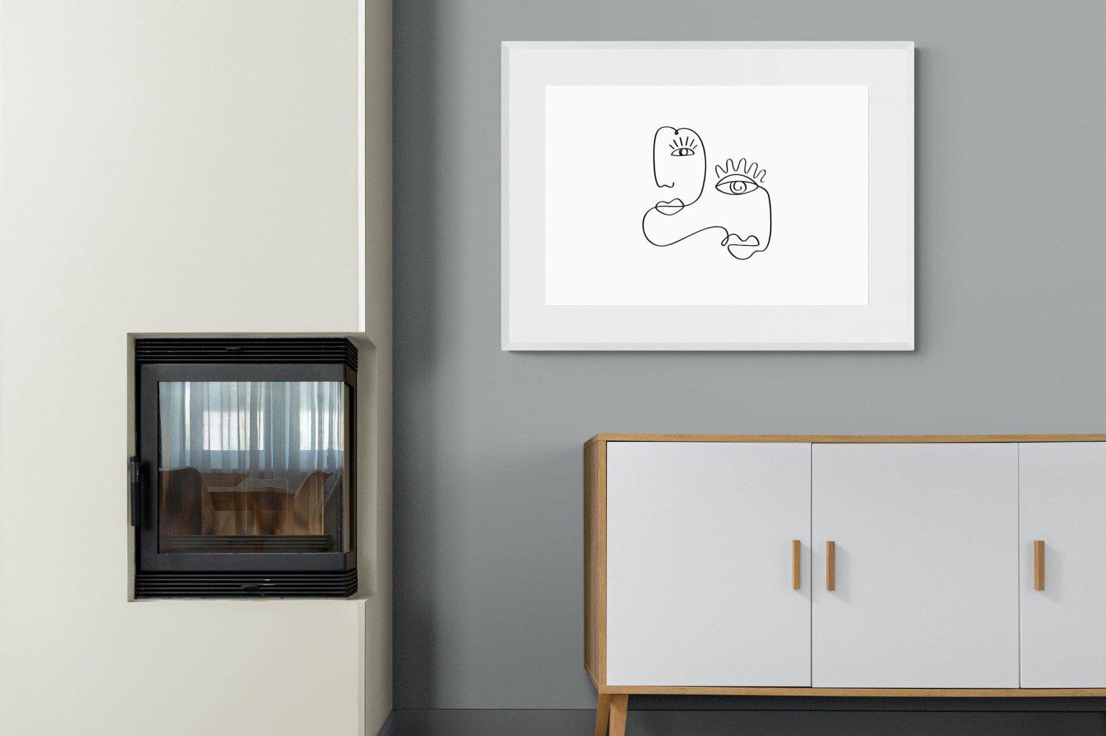 Picasso Two-Wall_Art-100 x 75cm-Framed Print-White-Pixalot