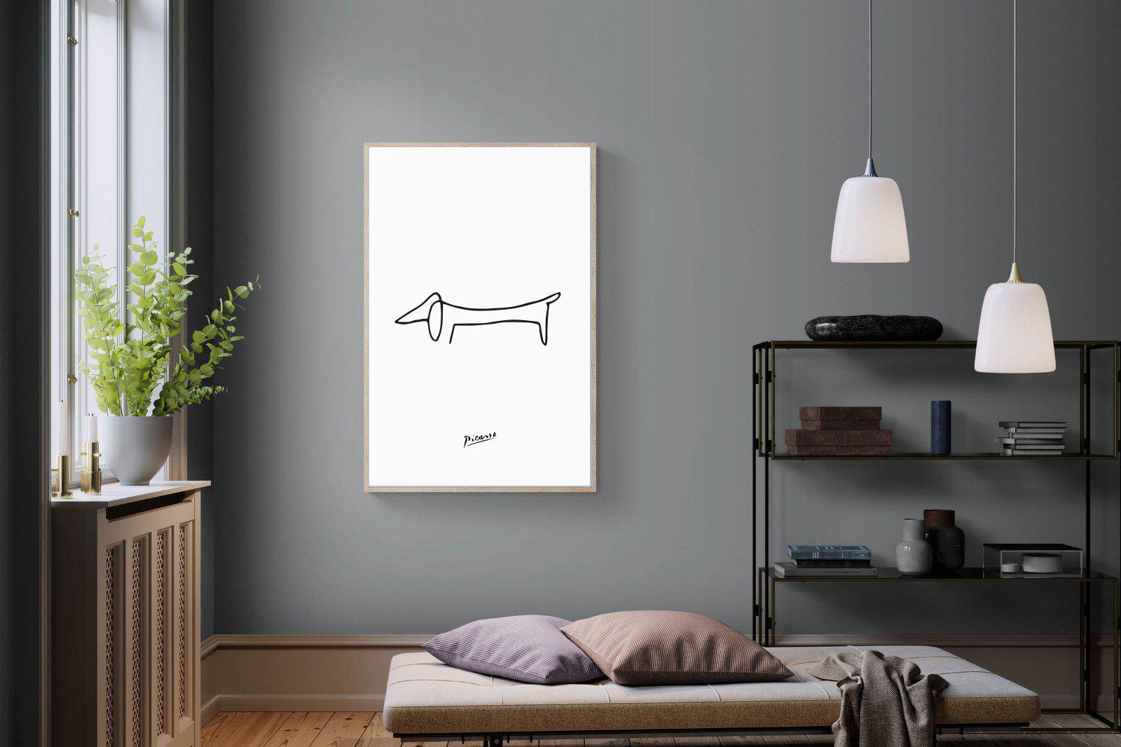 Picasso's Dachshund-Wall_Art-100 x 150cm-Mounted Canvas-Wood-Pixalot