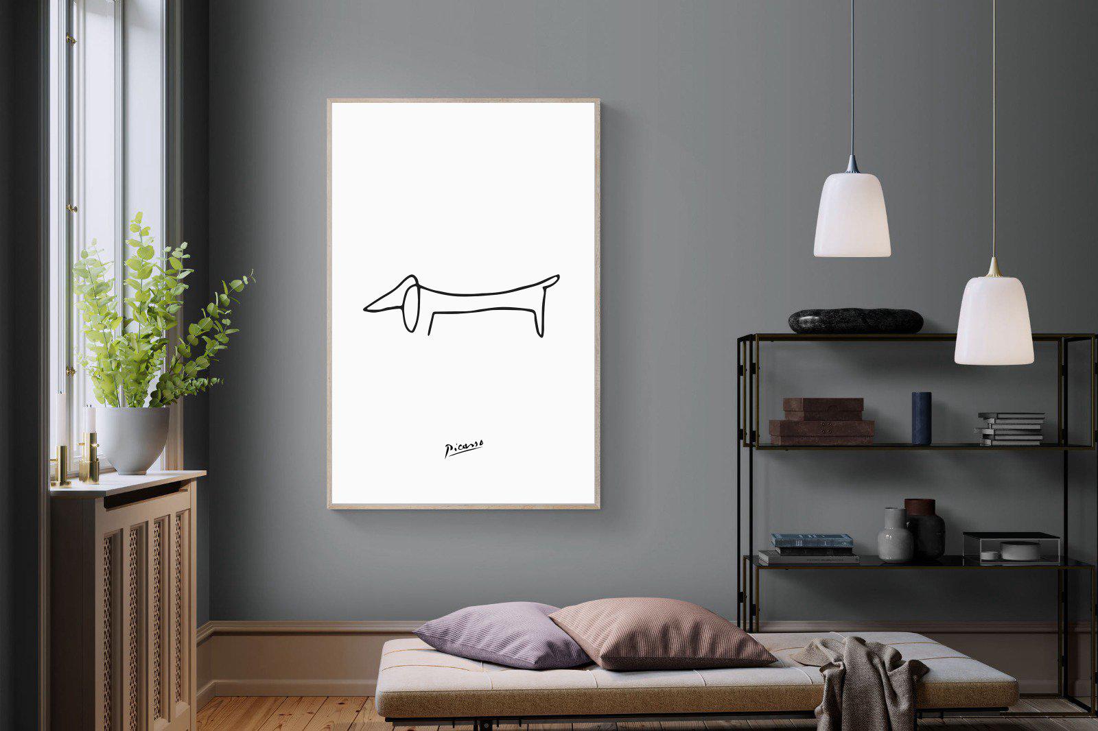 Picasso's Dachshund-Wall_Art-120 x 180cm-Mounted Canvas-Wood-Pixalot