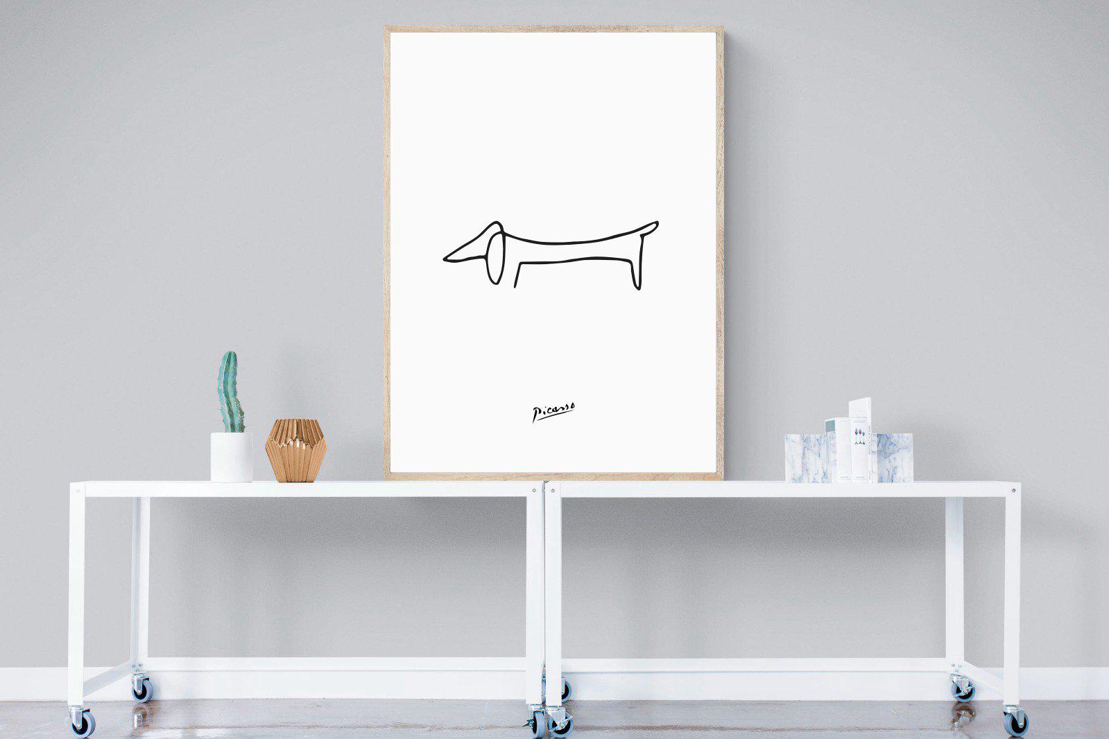 Picasso's Dachshund-Wall_Art-90 x 120cm-Mounted Canvas-Wood-Pixalot