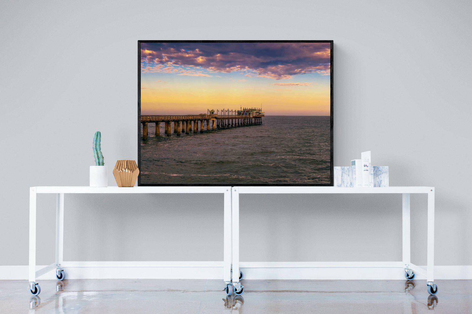 Pier-Wall_Art-120 x 90cm-Mounted Canvas-Black-Pixalot