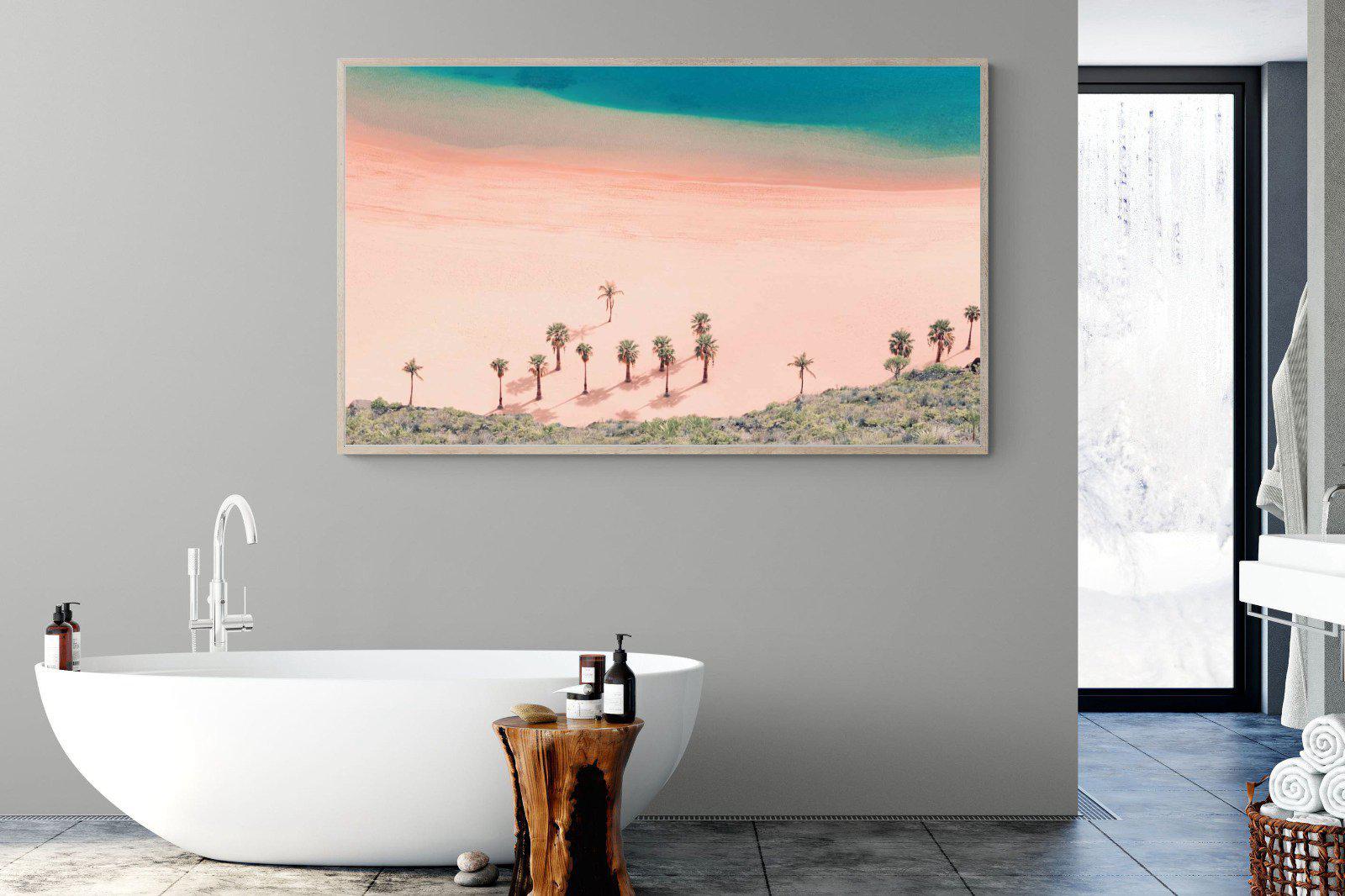 Pink Beach-Wall_Art-180 x 110cm-Mounted Canvas-Wood-Pixalot