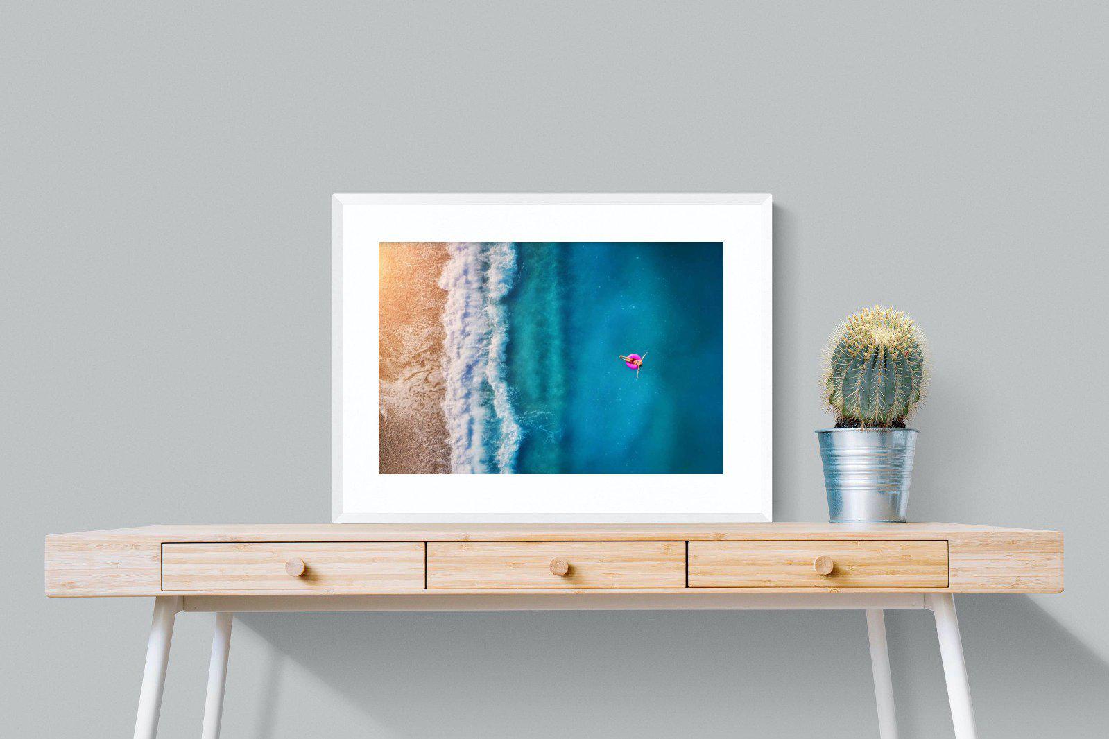 Pink Ring-Wall_Art-80 x 60cm-Framed Print-White-Pixalot