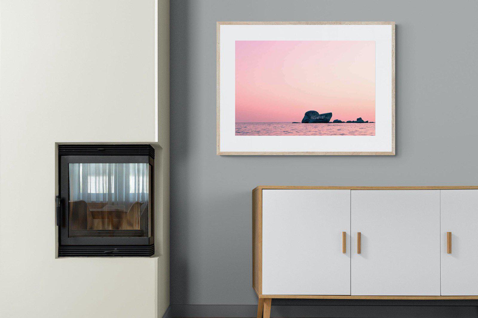 Pink Rocks-Wall_Art-100 x 75cm-Framed Print-Wood-Pixalot