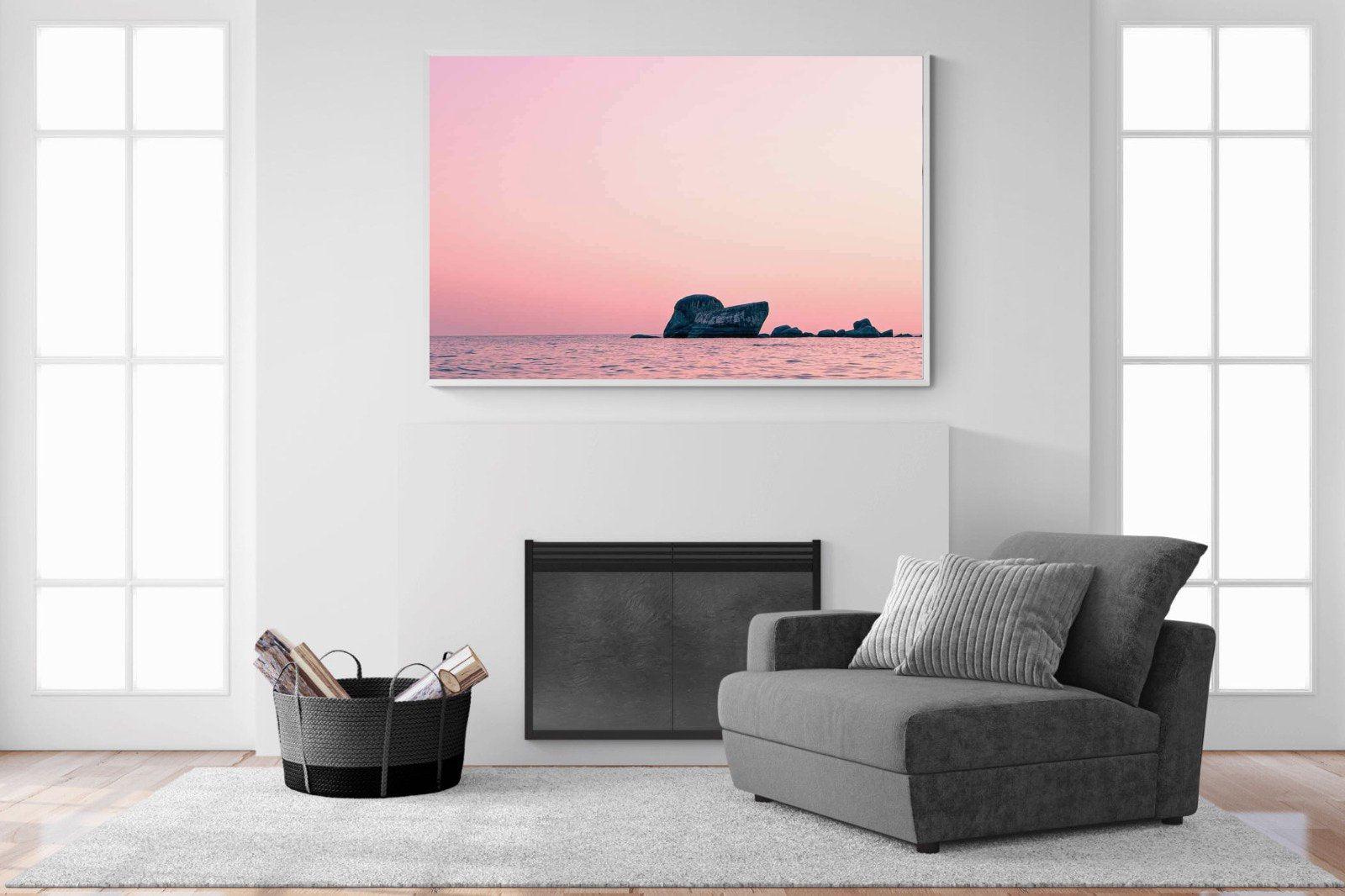 Pink Rocks-Wall_Art-150 x 100cm-Mounted Canvas-White-Pixalot