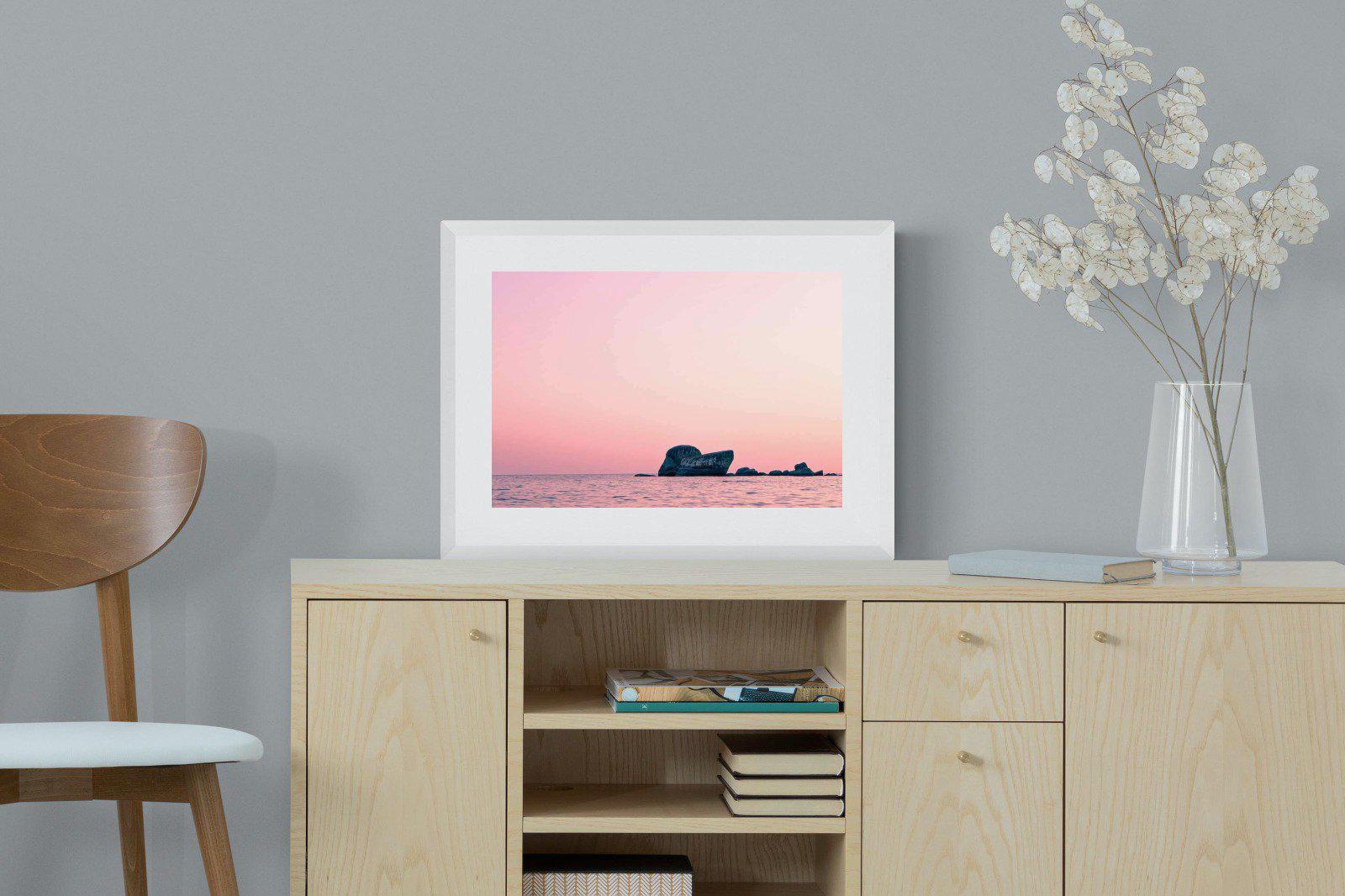 Pink Rocks-Wall_Art-60 x 45cm-Framed Print-White-Pixalot