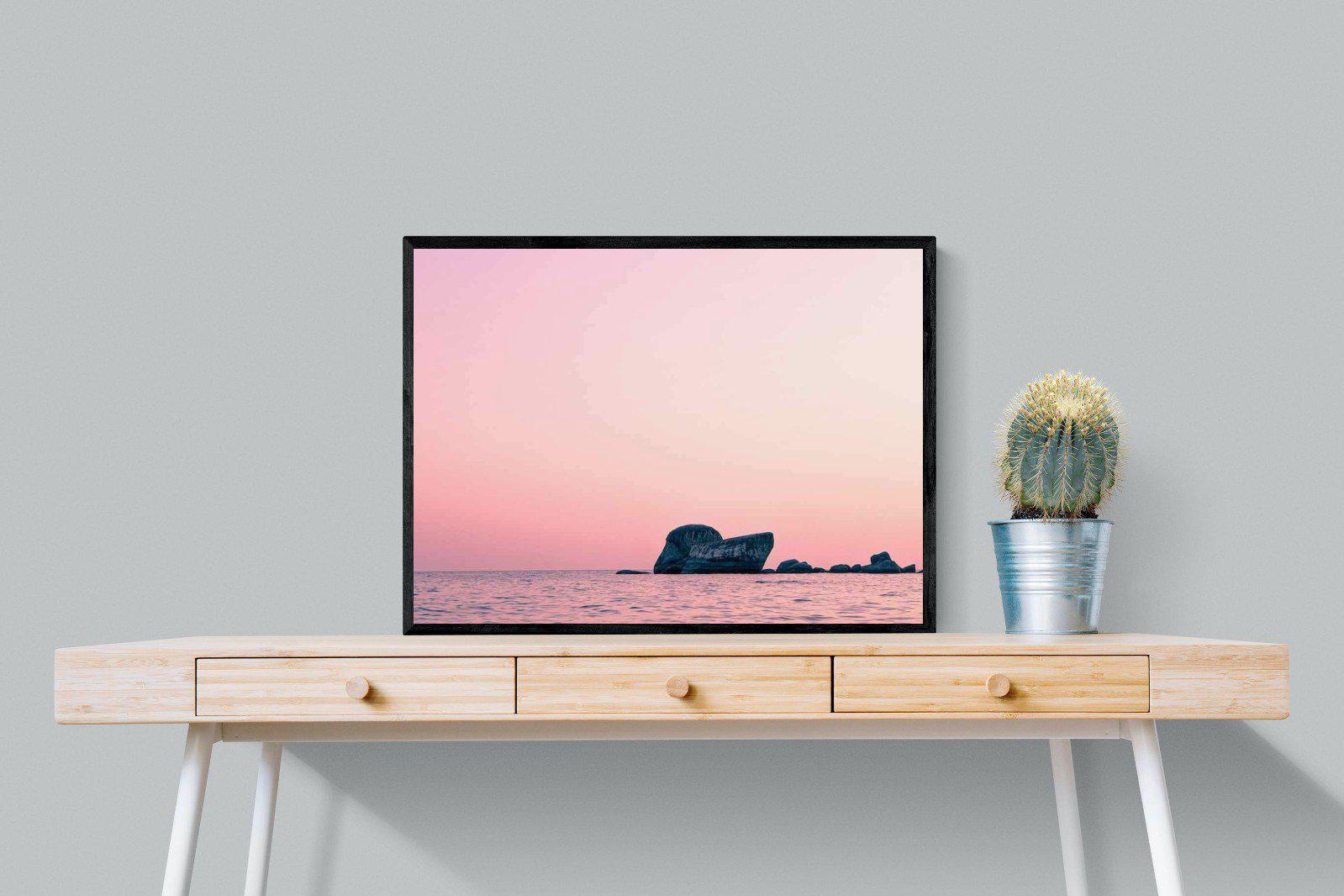 Pink Rocks-Wall_Art-80 x 60cm-Mounted Canvas-Black-Pixalot