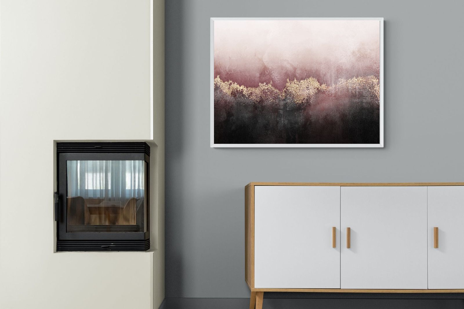 Pink Sky-Wall_Art-100 x 75cm-Mounted Canvas-White-Pixalot