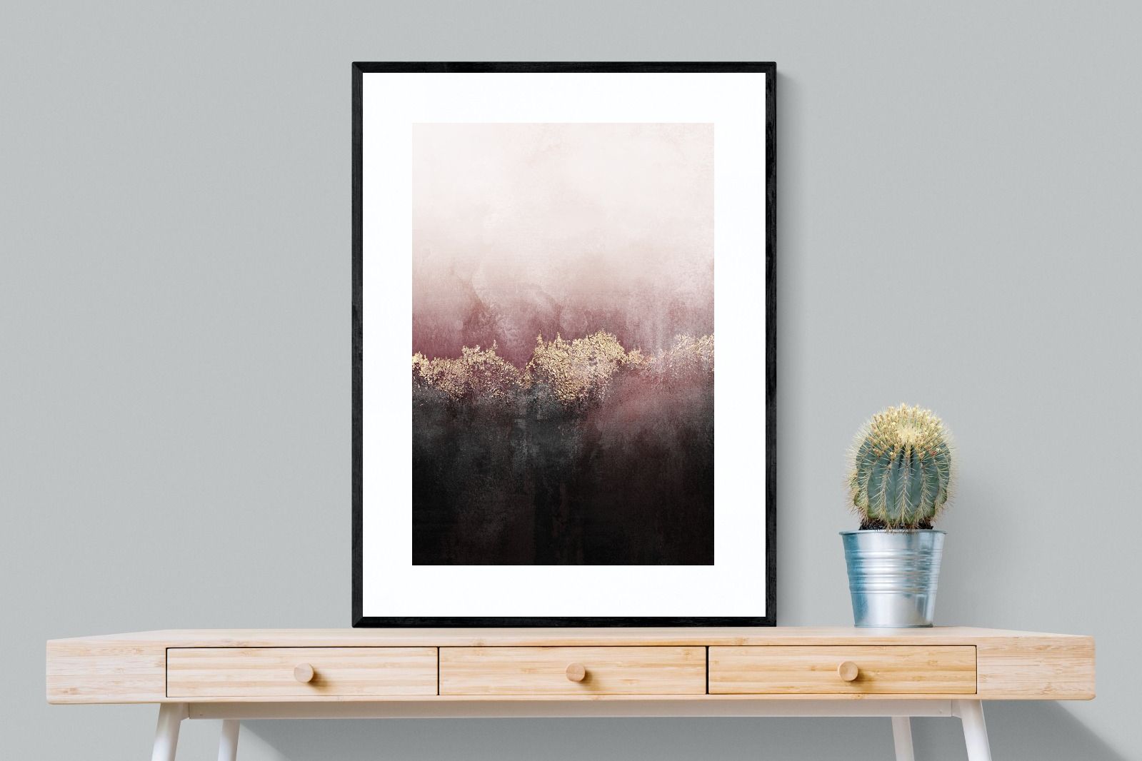 Pink Sky-Wall_Art-75 x 100cm-Framed Print-Black-Pixalot