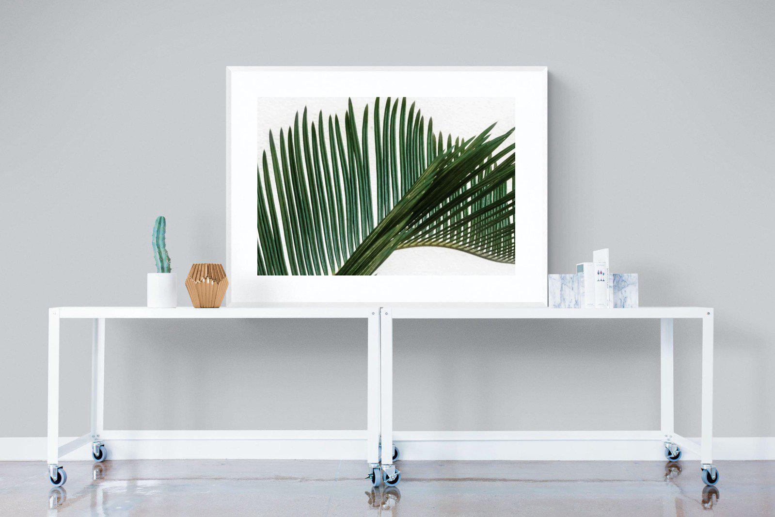 Pointy Frond-Wall_Art-120 x 90cm-Framed Print-White-Pixalot