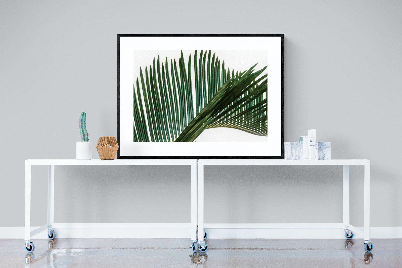 Pointy Frond-Wall_Art-120 x 90cm-Framed Print-Black-Pixalot