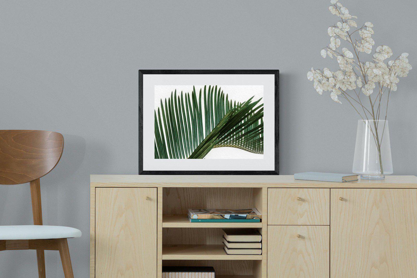 Pointy Frond-Wall_Art-60 x 45cm-Framed Print-Black-Pixalot