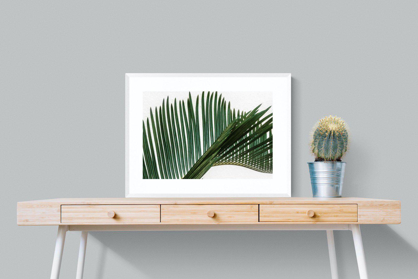 Pointy Frond-Wall_Art-80 x 60cm-Framed Print-White-Pixalot