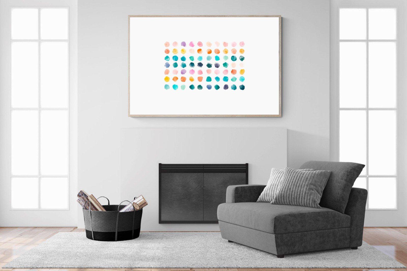 Polkadot-Wall_Art-150 x 100cm-Mounted Canvas-Wood-Pixalot