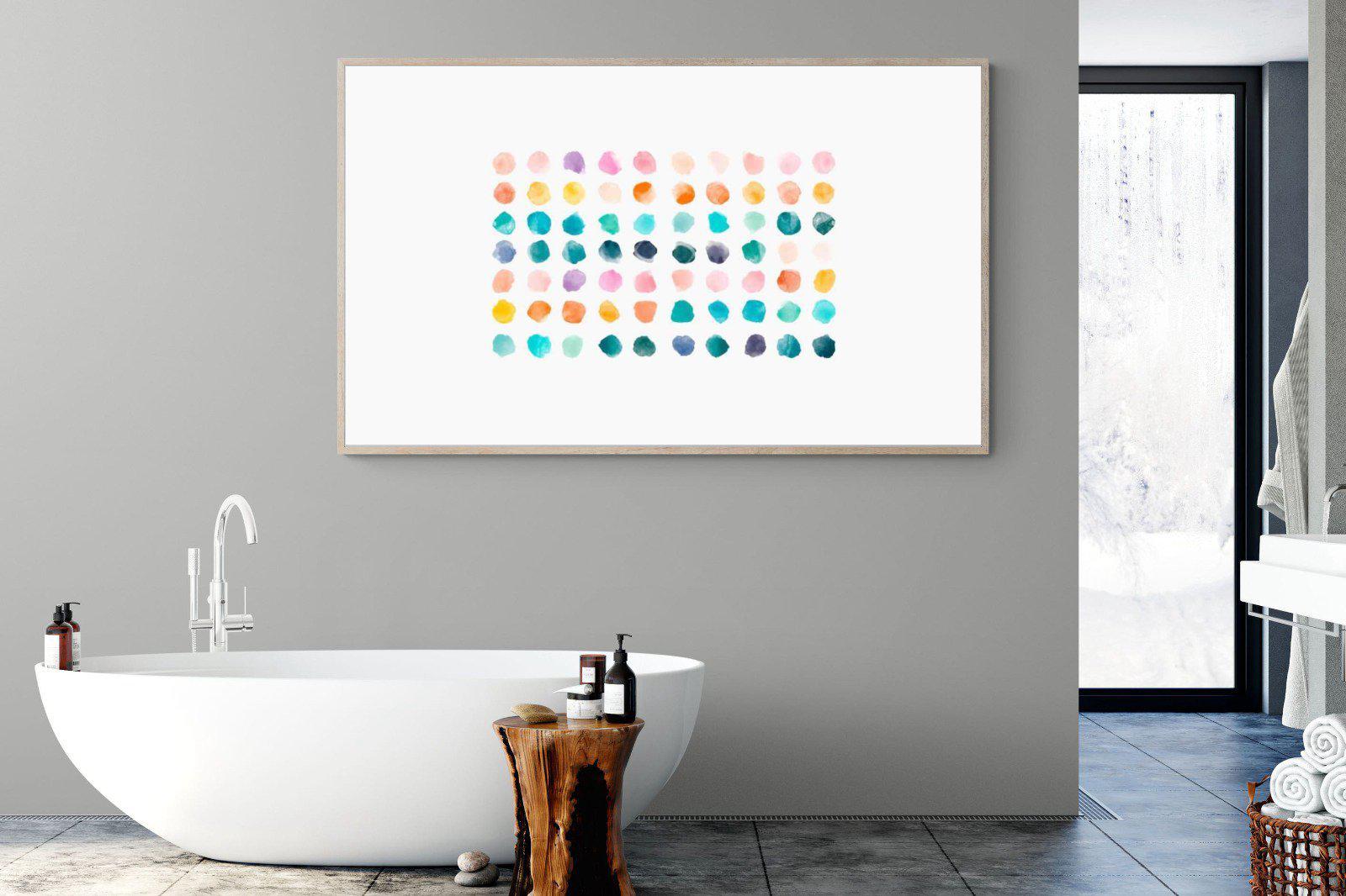 Polkadot-Wall_Art-180 x 110cm-Mounted Canvas-Wood-Pixalot