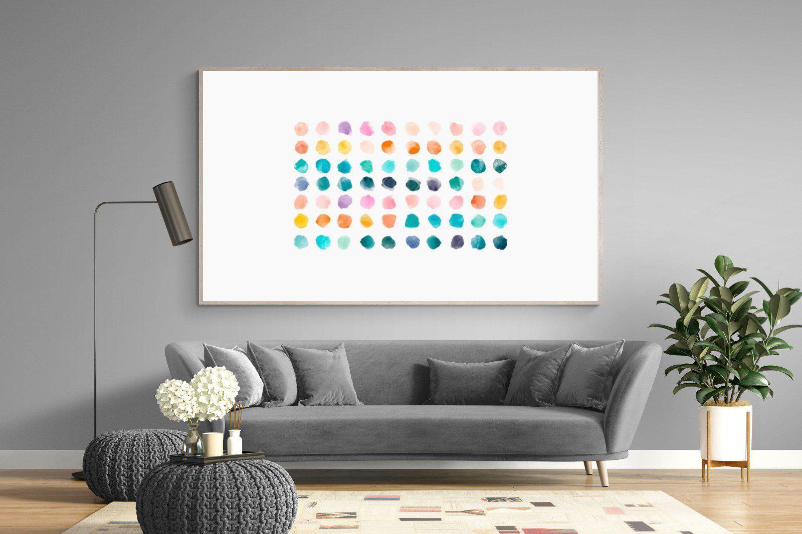 Polkadot-Wall_Art-220 x 130cm-Mounted Canvas-Wood-Pixalot