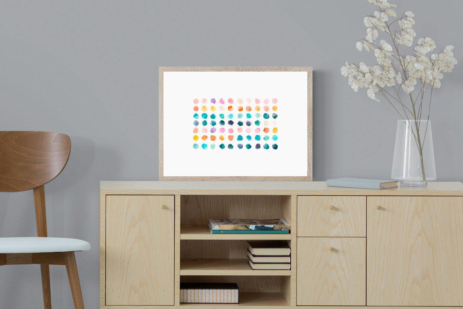 Polkadot-Wall_Art-60 x 45cm-Mounted Canvas-Wood-Pixalot