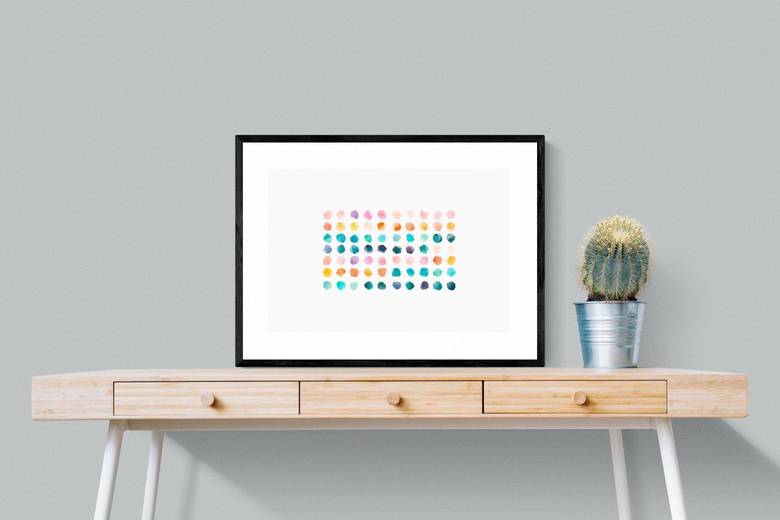 Polkadot-Wall_Art-80 x 60cm-Framed Print-Black-Pixalot