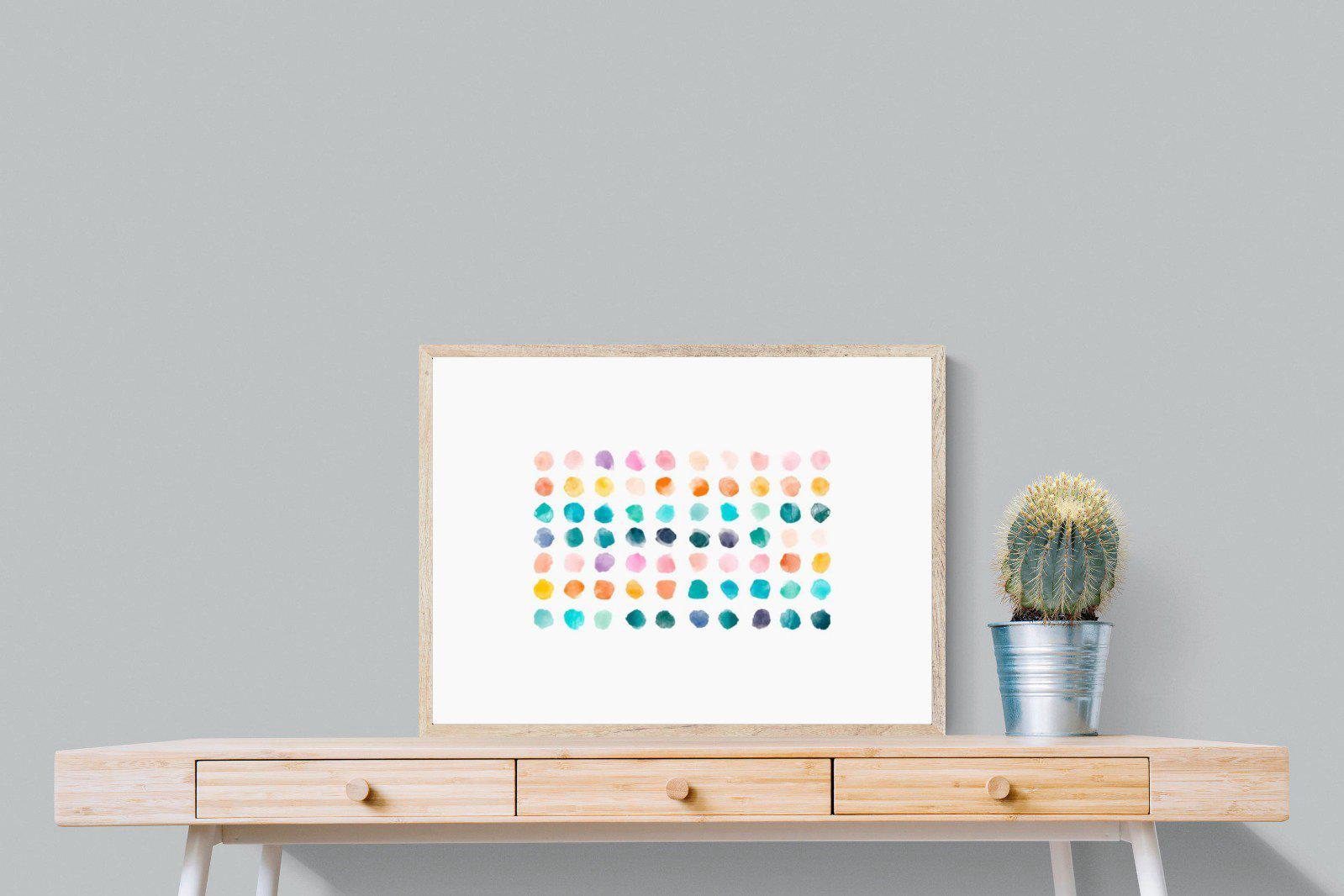 Polkadot-Wall_Art-80 x 60cm-Mounted Canvas-Wood-Pixalot