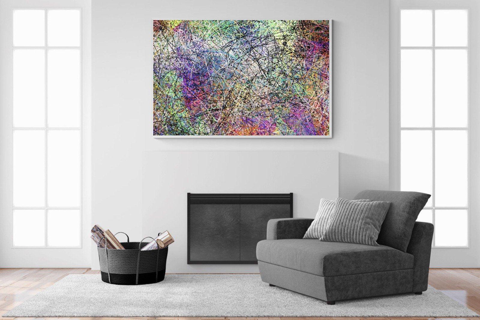 Pollock-Wall_Art-150 x 100cm-Mounted Canvas-White-Pixalot