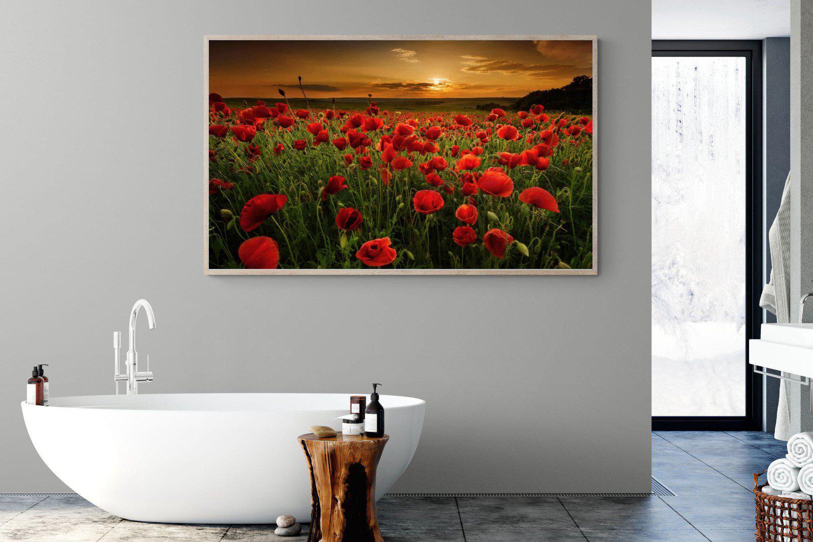 Poppy Fields-Wall_Art-180 x 110cm-Mounted Canvas-Wood-Pixalot